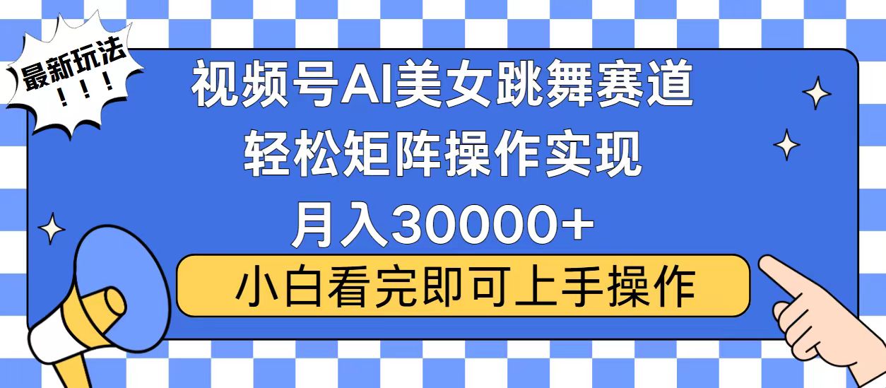 视频号蓝海赛道玩法，当天起号，拉爆流量收益，小白也能轻松月入30000+-kk网创