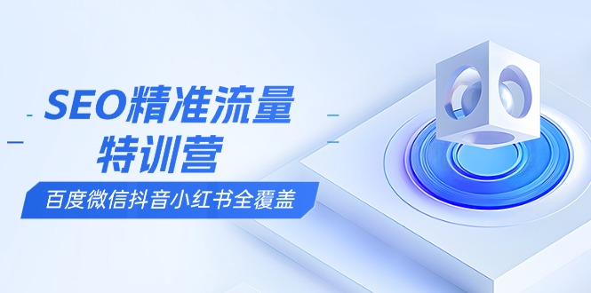 SEO精准流量特训营，百度微信抖音小红书全覆盖，带你搞懂搜索优化核心技巧-kk网创
