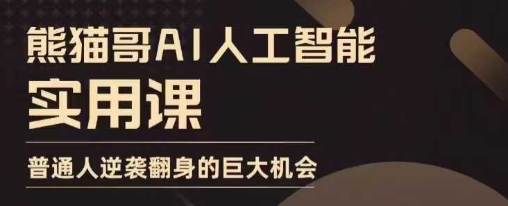 AI人工智能实用课，实在实用实战，普通人逆袭翻身的巨大机会-kk网创