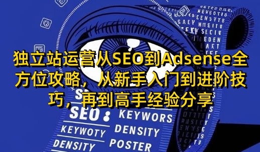 独立站运营从SEO到Adsense全方位攻略，从新手入门到进阶技巧，再到高手经验分享-kk网创