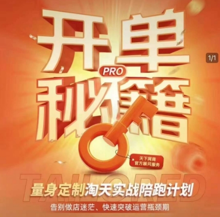 淘宝开单秘籍PRO，量身定制淘天实战陪跑计划，告别做店迷茫、快速突破运营瓶颈期-kk网创