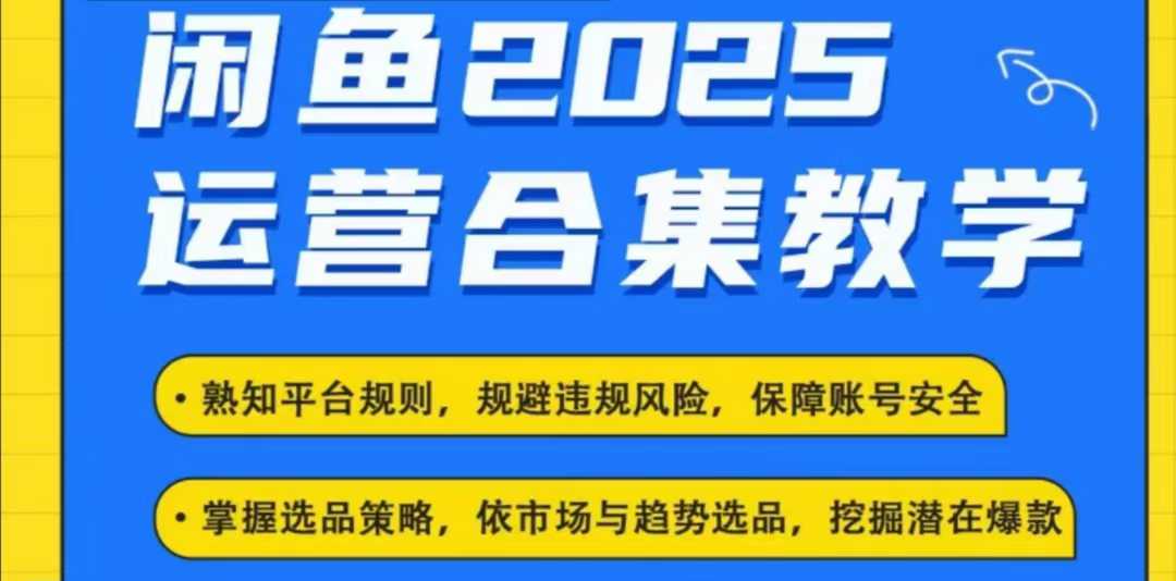 2025闲鱼电商运营全集，2025最新咸鱼玩法-kk网创