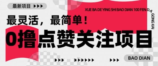【0撸】最新点赞关注小项目，1毛起赚，1块起提-kk网创