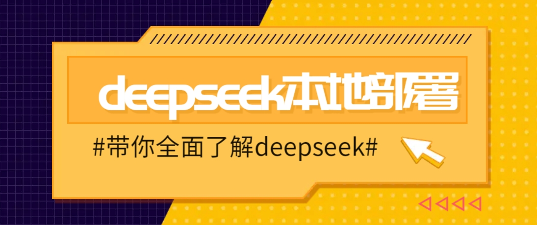 DeepSeek本地部署详细教程，轻松将deepseek部署到你的电脑上-kk网创