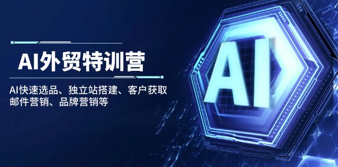 AI外贸特训营：AI快速选品、独立站搭建、客户获取、邮件营销、品牌营销等-kk网创