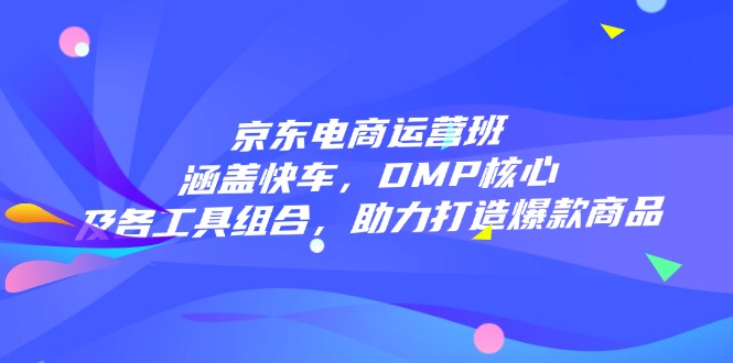 京东电商运营班：涵盖快车，DMP核心及各工具组合，助力打造爆款商品-kk网创