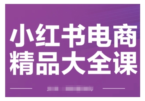 小红书电商精品大全课，快速掌握小红书运营技巧，实现精准引流与爆单目标，轻松玩转小红书电商(更新2月)-kk网创