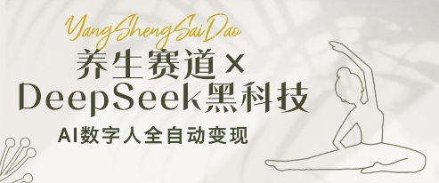 养生赛道+DeepSeek黑科技：AI数字人全自动变现，小白也能月入过W-kk网创