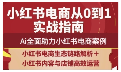 2025小红书电商全链路运营，Ai全面助力小红书电商案例-kk网创