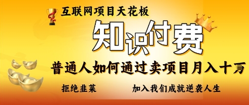 互联网项目天花板，知付付费项目，普通人如何通过卖项目月入十个，拒绝韭菜【揭秘】-kk网创