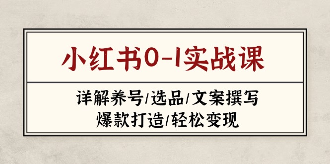 小红书0-1实战课(2023-2025-kk网创