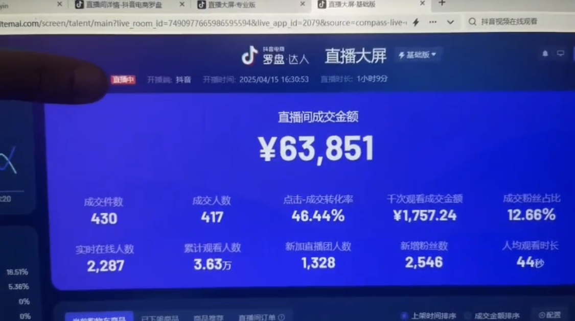 抖音破价直播，靠不露脸读稿子， 日入多张，100%起号-kk网创