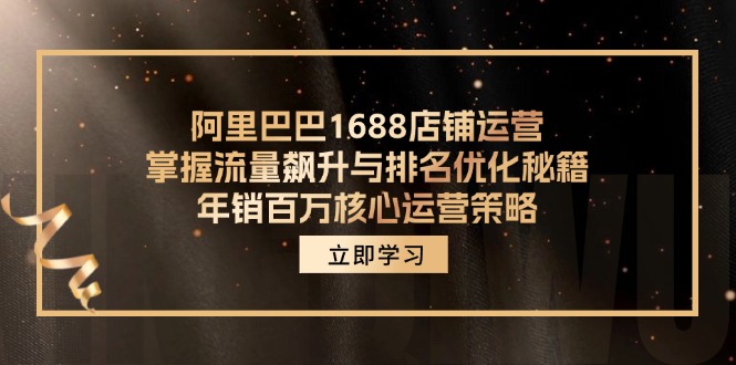 阿里巴巴1688店铺运营，掌握流量飙升与排名优化秘籍 年销百万核心运营策略-kk网创