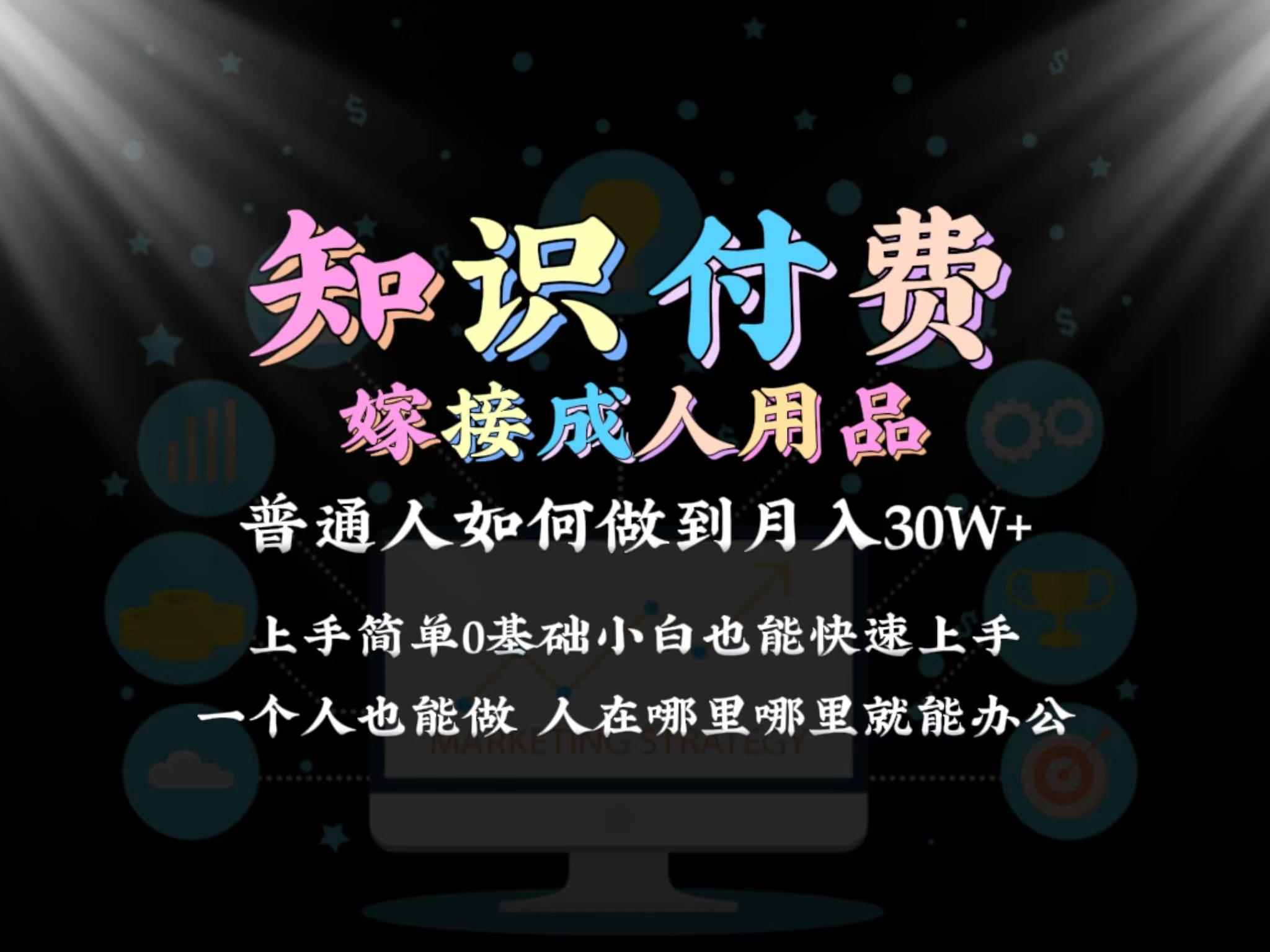 2024普通人做知识付费结合成人用品如何实现单月变现30w 保姆教学1.0-kk网创