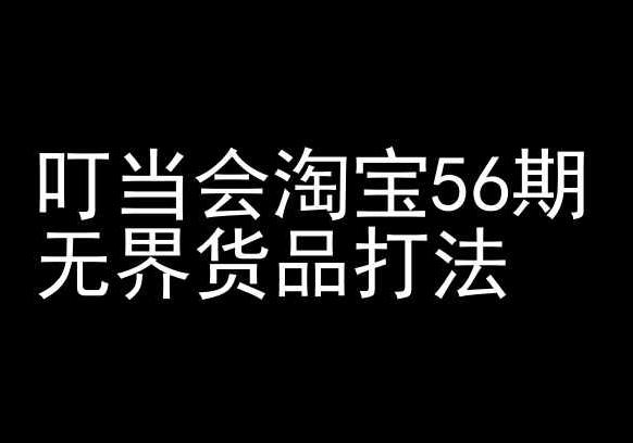 叮当会淘宝56期：无界货品打法-淘宝开店教程-kk网创
