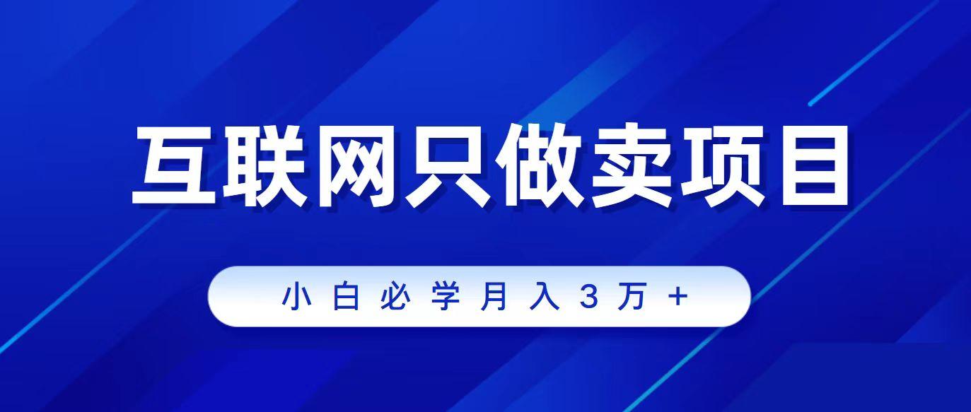 (9623期)互联网的尽头就是卖项目，被割过韭菜的兄弟们必看！轻松月入三万以上！-kk网创