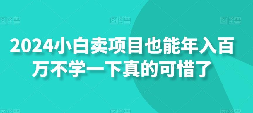2024小白卖项目也能年入百万不学一下真的可惜了-kk网创