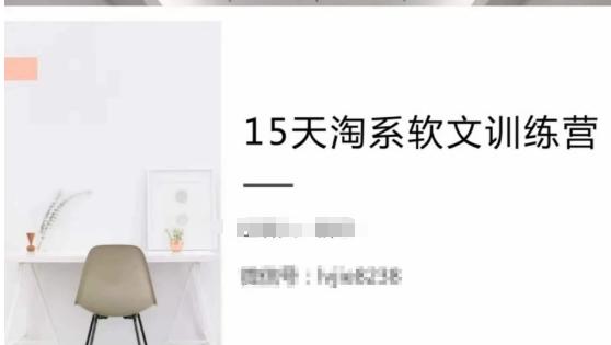 15天淘系软文训练营，跟年入50万的淘系软文导师，学习月收过万的淘系软文-kk网创