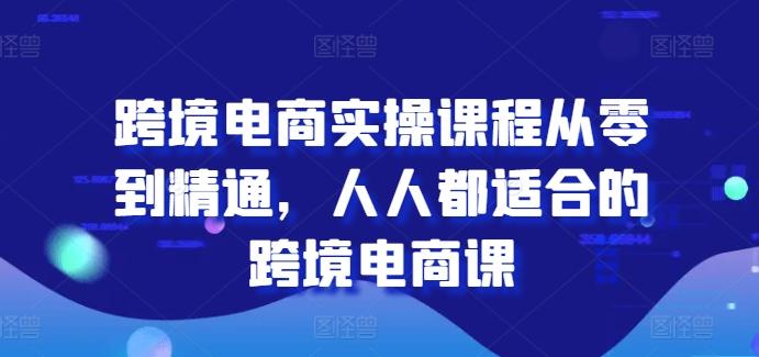 跨境电商实操课程从零到精通，人人都适合的跨境电商课-kk网创