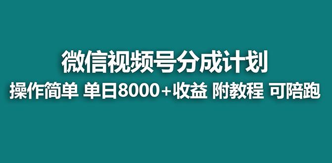 【蓝海项目】视频号分成计划最新玩法，单天收益8000+，附玩法教程，24年…-kk网创