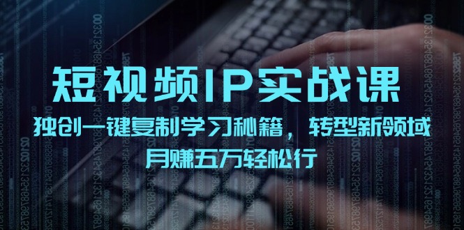 短视频IP实战课，独创一键复制学习秘籍，转战新领域，月赚五万轻松行-kk网创