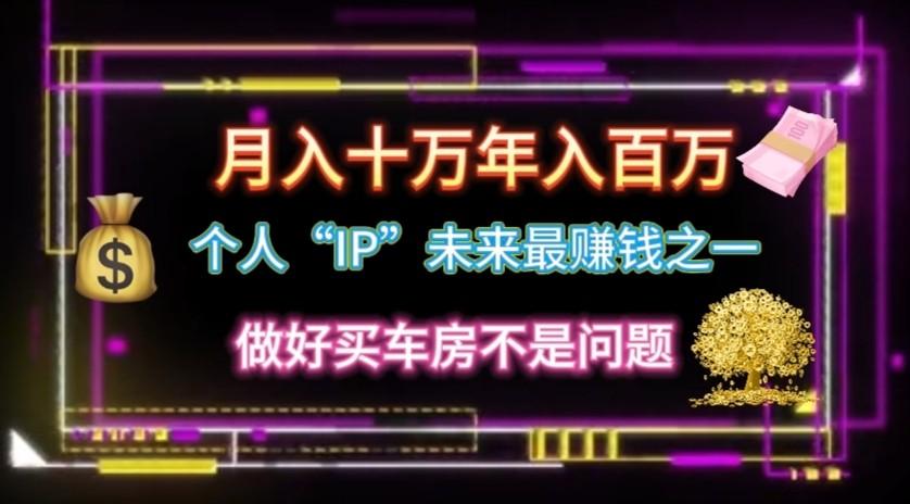 个人“ip”月入10w，年入100w-kk网创