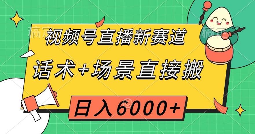 视频号直播新赛道，话术+场景直接搬，日入6000+【揭秘】-kk网创