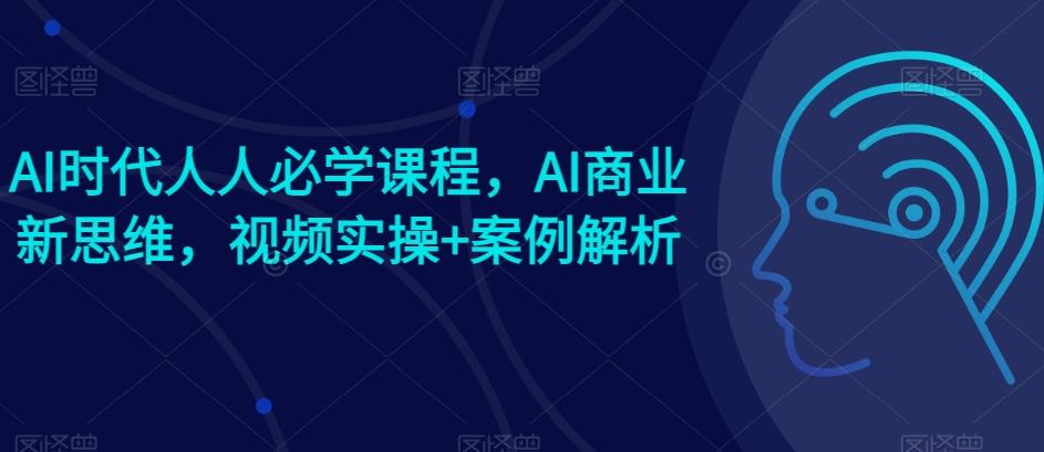 AI时代人人必学课程，AI商业新思维，视频实操+案例解析【赠AI商业爆款案例】-kk网创