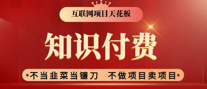 2024互联网项目天花板，新手小白也可以通过知识付费月入10W，实现财富自由【揭秘】-kk网创