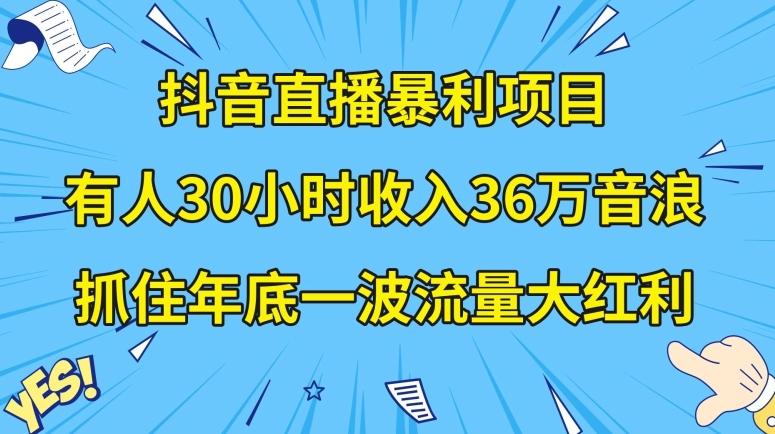 抖音直播暴利项目，有人30小时收入36万音浪，公司宣传片年会视频制作，抓住年底一波流量大红利【揭秘】-kk网创