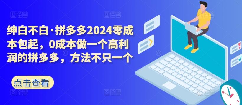 拼多多2024零成本包起，0成本做一个高利润的拼多多，方法不只一个-kk网创