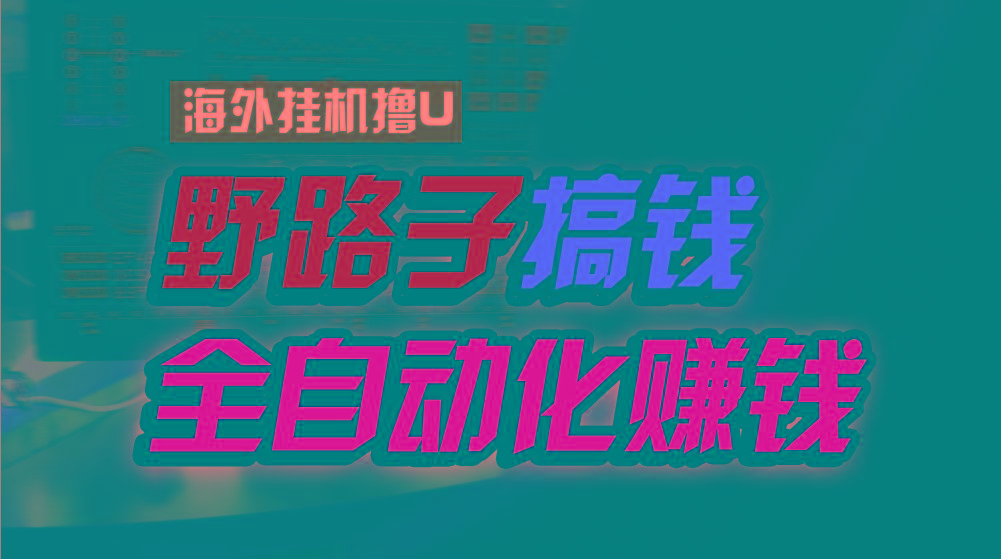 海外挂机撸U新平台，日赚8-15美元，全程无人值守，可批量放大，工作室内…-kk网创