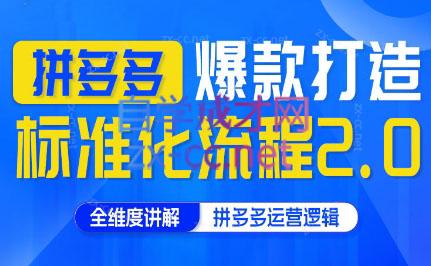 云杉老师·拼多多爆款打造标准化流程2.0-kk网创