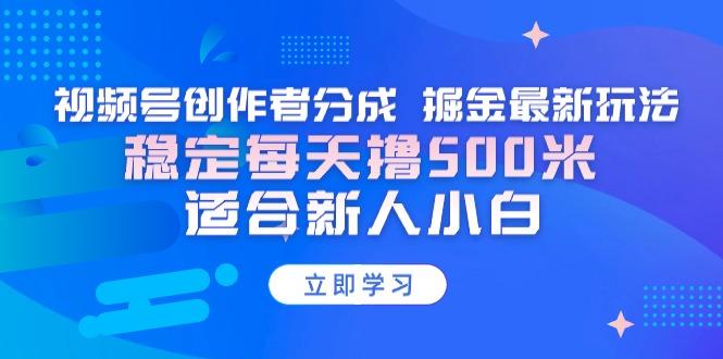 【蓝海项目】视频号创作者分成 掘金最新玩法 稳定每天撸500米 适合新人小白-kk网创