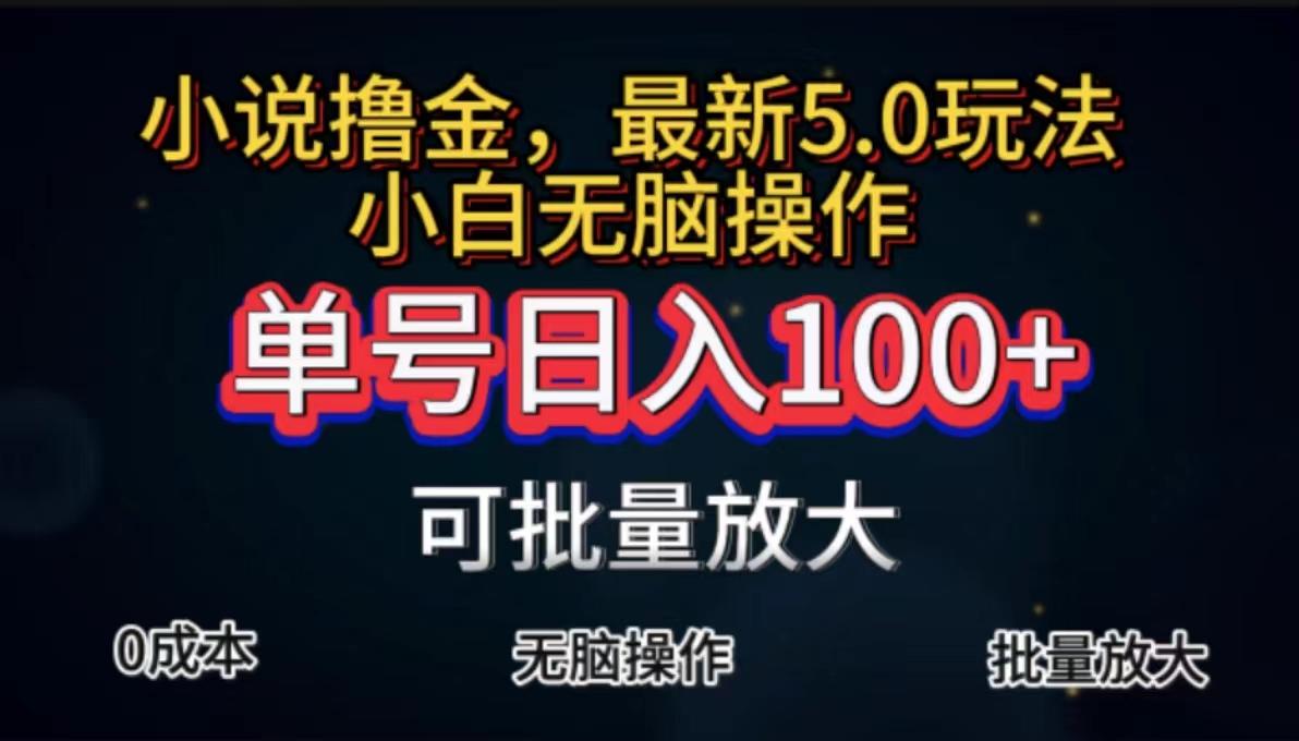 全自动小说撸金，单号日入100+小白轻松上手，无脑操作-kk网创