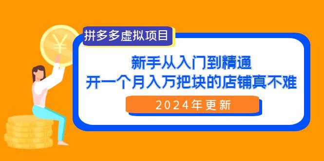 (9744期)拼多多虚拟项目：入门到精通，开一个月入万把块的店铺 真不难(24年更新)-kk网创