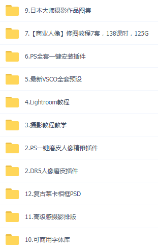 某宝买的杂乱PS LR教程预设摄影-kk网创
