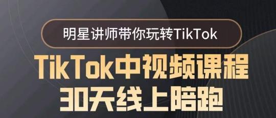 TikTok中视频课程30天线上陪跑，明星讲师带你玩转TikTok-kk网创