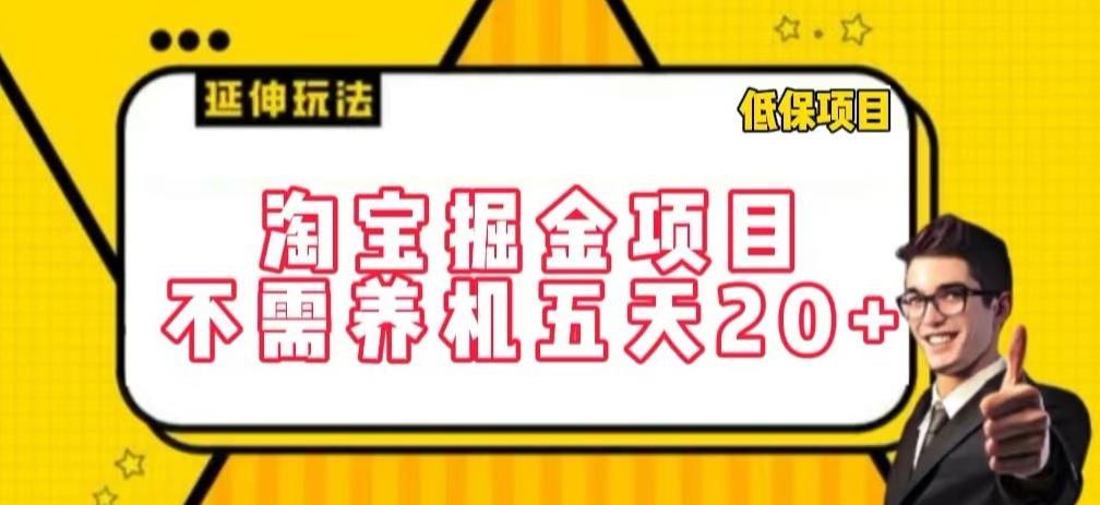 淘宝掘金项目，不需养机，五天20+，每天只需要花三四个小时【揭秘】-kk网创