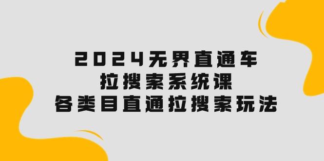 2024无界直通车·拉搜索系统课：各类目直通车 拉搜索玩法！-kk网创