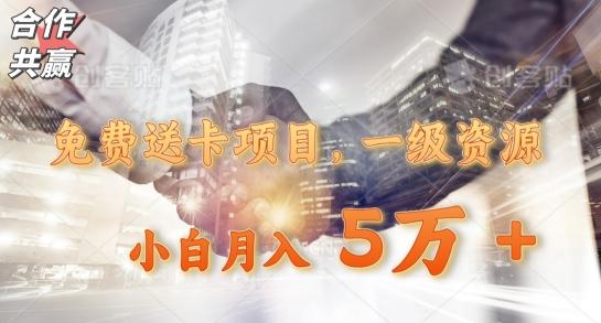 免费送卡项目，一级资源，小白月入5万+-kk网创