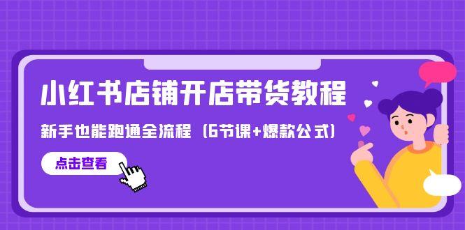 (9883期)最新小红书店铺开店带货教程，新手也能跑通全流程(6节课+爆款公式)-kk网创