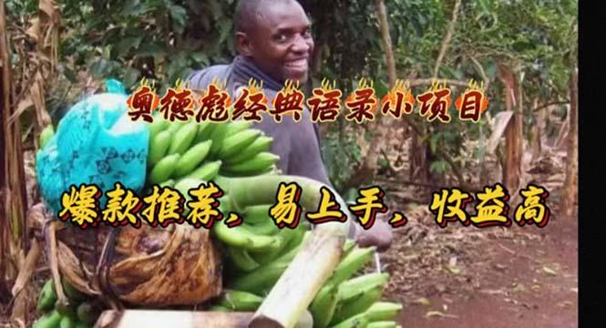 奥德彪经典语录小项目，爆款推荐，易上手，收益高-kk网创