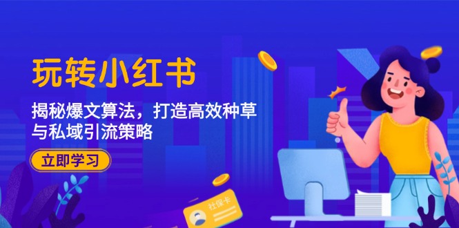 玩转小红书：揭秘爆文算法，打造高效种草与私域引流策略-kk网创