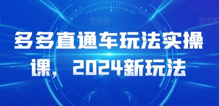 多多直通车玩法实操课，2024新玩法-kk网创