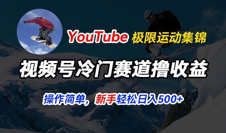 视频号冷门赛道撸收益，YouTube搬运极限运动集锦，暴力起号，操作简单流量高，轻松日入5张【揭秘】-kk网创