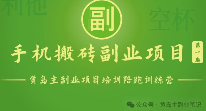 手机搬砖小副业项目训练营1.0，实测1小时收益50+，一部手机轻松日入100+-kk网创