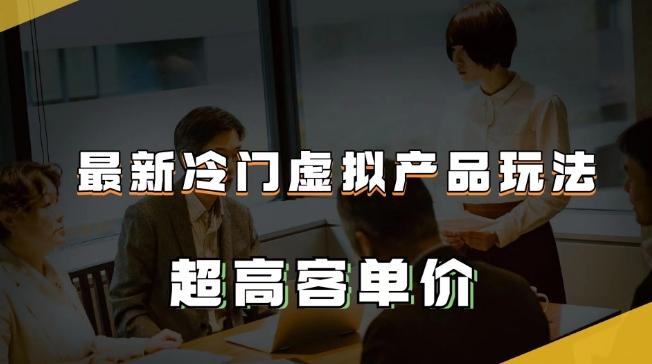 最新冷门虚拟产品玩法，超高客单价，月入2-3万＋【揭秘】-kk网创