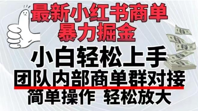 最新小红书商单，暴力掘金，单月稳定变现3W+-kk网创