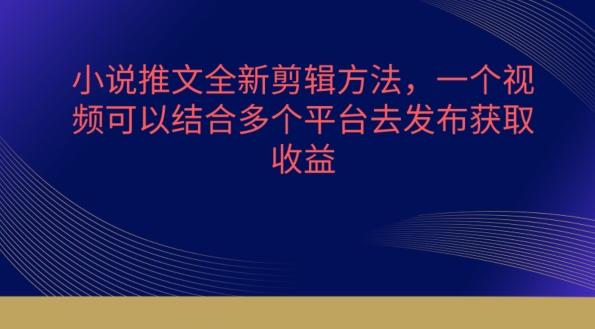 小说推文全新剪辑方法，一个视频可以结合多个平台去发布获取【揭秘】-kk网创